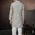 Grey banarasi jacquard woven kurta pajama for boys