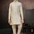 Beige banarasi jacquard woven kurta pajama for boys