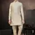 Beige banarasi jacquard woven kurta pajama for boys