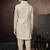 Beige banarasi jacquard woven kurta pajama for boys
