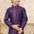 Wine banarasi jacquard woven kurta pajama for boys