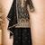 Black chinon free size stitched plazzo suit with embroidery work