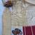 Gold tissue silk kurta set with maroon dupatta