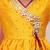 Yellow woven lurex silk top with afgani salwar and dupatta set for girls