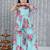 Turquoise printed cotton sharara set with dupatta set for girls