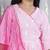 Pink woven lurex cotton  kurti and sharara with dupatta set for girls