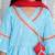 Blue woven lurex cotton  kurti and sharara with dupatta set for girls