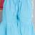Blue woven lurex cotton  kurti and sharara with dupatta set for girls