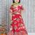 Pink printed cotton lehenga choli with dupatta set for girls