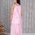 Pink gotta flower patch silk blend kurti with salwar set for girls