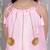 Pink gotta flower patch silk blend kurti with salwar set for girls