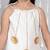 Off-white gotta flower patch silk blend kurti with salwar set for girls