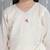 Off- white embroidered cotton kurti with palazzo set for girls