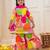 Multi printed cotton kurti with sharara and dupatta set for girls