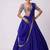 Navy Blue Color Foil Mirror Work Faux Georgette Lehenga Choli