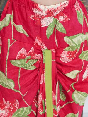 Green embroidered cotton kurta with dhoti set for boy 5