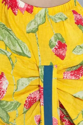 Blue embroidered cotton kurta with dhoti set for boy