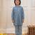 Grey sequins work rayon kurta pyjama set for boy