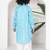 Sky blue woven lurex cotton pathani with salwar set for boy