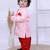 Pink printed silk kurta with dhoti set for boy