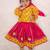 Mustard printed cotton lehenga choli with dupatta set for girls