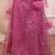 Pink sequins embroiderd net lehenga choli with dupatta set for girls