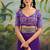 Purple embriodered lace georgette bollywood saree with blouse piece.