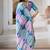 Multi colour printed satin saree