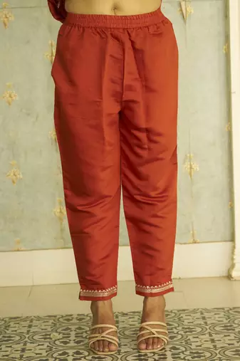 Pink women kurta pant dupatta set