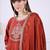 Red women kurta pant dupatta set