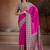 Magenta printed satin saree