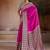 Magenta printed satin saree