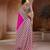 Magenta printed satin saree