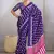 Violet printed satin saree