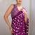 Dark magenta printed satin saree