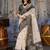 Cotton blend cream & black saree