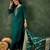 Green women kurta pant dupatta set