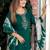 Green women kurta pant dupatta set