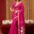 rani pink art silk woven work saree