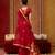 red art silk woven work saree