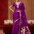 purple art silk woven work saree