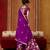 purple art silk woven work saree