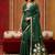 dark green art silk woven work saree
