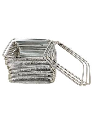 Set of 24 silver plated square shimmer bangle set 5