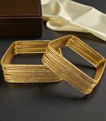 Set of 24 gold plated square shimmer bangle set