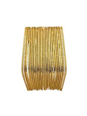 Set of 24 gold plated square shimmer bangle set 3