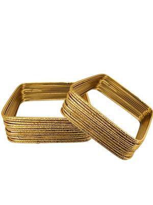 Set of 24 gold plated square shimmer bangle set 4