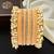 Set of 17 gold plated cz peach velvet chuda set