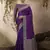 purple woven kanjivaram art silk blend saree