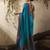 teal blue woven kanjivaram art silk saree